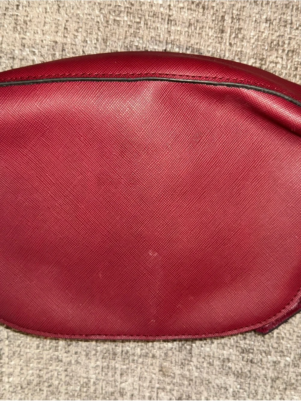 Coach Metallic Floral Embossed Bordeaux Cosmetic Pouch